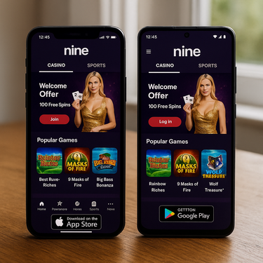 Nine Casino - Browser-Based Mobile Apps - iOS and Android Compatible